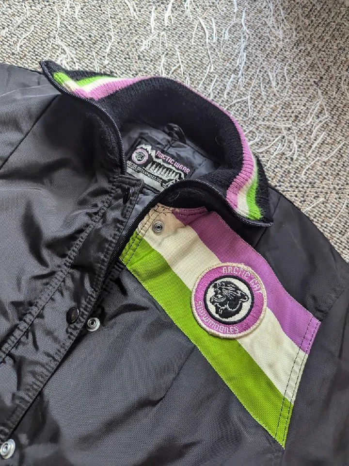 De colección Hecho en EE. UU. 1970 Moto de Nieve ARCTIC CAT Una Pieza S Traje de Esquí Nylon 1PC Foto 4 de 4