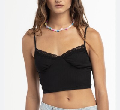 bustier crop top black