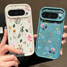 For Google Pixel 9 8 Pro 8A Floral Pattern Phone Case Shockproof Silicone Cover