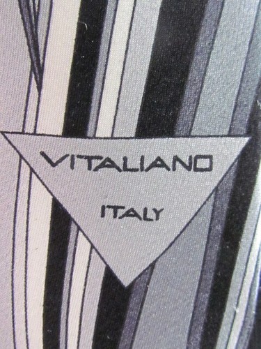 New Vitaliano Pancaldi Silver Black White Silk Tie Printed Abstract Italy - Picture 5 of 19
