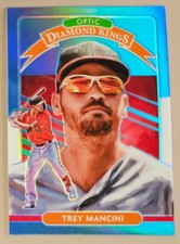 2020 Donruss Diamond Kings Holo Carolina Blue & White Prizm Trey Mancini #17