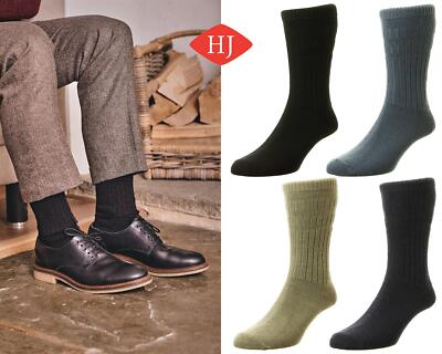 HJ Hall Thermo Softop Socken Herren Wollreich Nicht Elastisch Comfort Fit Socke
