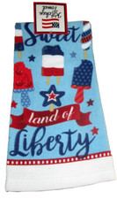 Patriotic Kitchen Towel  SWEET LAND OF LIBERTY  15" x 25"