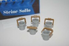 Lego (c) 5x Secchio con Manico - Vaso - 95343 95344 - Grigio Chiaro - Accessori Personaggi