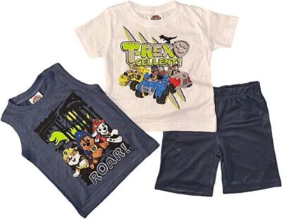 Nickelodeon Paw Patrol Toddler Boys T-Rex 3pc Top & Short Set Size 2T 3T 4T 