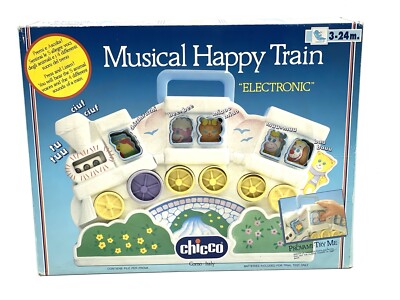 VINTAGE 80s GANCO ELECTRONIC MUSICAL HAPPY TRAIN PLAYSET NEW IN BOX#QP