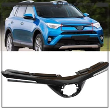 For Toyota RAV4 2016-2018 Front Bumper Upper Grille W/Chrome Trim Black
