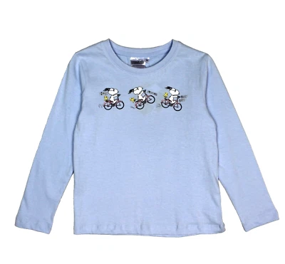 Peanuts Mädchen Langarmshirt Snoopy mit Glitzer Shirt Gr. 128 146/152, 158/164 - Bild 1 von 2