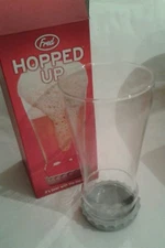 Fred Hopped Up Beer Glass and built-in coaster