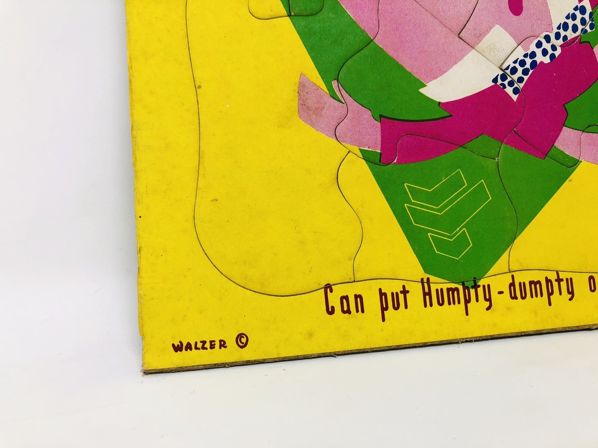 Antique Vintage 1940s Cardboard Picture Puzzle HUMPTY DUMPTY
