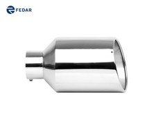 5 Inlet 8 Outlet 15 Long Rolled End Angle Cut Truck Exhaust Tailpipe Tip 5 Inlet 8 Outlet 15 Long Rolled End Angle Cut Truck Exhaust Tailpipe Tip