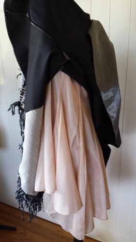 Italian designer black& grey fully lined 1990's maxi dress with fishtail Size 48 - Picture 11 of 11