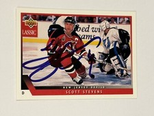 Scott Stevens 1993-94 Upper Deck Signed Autograph Auto Card NJ Devils HOF Tough