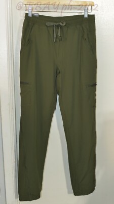 Size 4-16 GREEN NWT Eddie Bauer Women's Polar Fleece-Lined Pull-On Pants 
