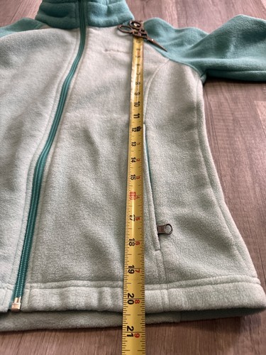 Columbia Fleece Jacket Girls Youth Size M Medium 10-12 Light Sky Blue Full Zip - Picture 10 of 12