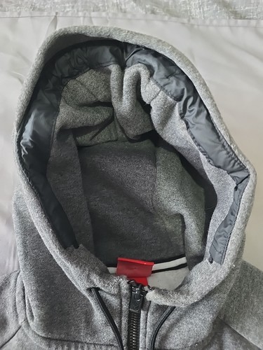 Nike Full Zip Fleece gefütterter Hoodie Größe L grau - Bild 6 von 14