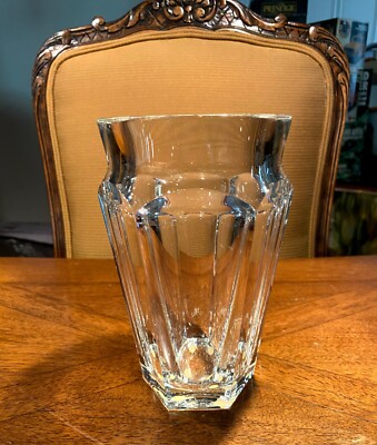 Vintage Baccarat Fine Crystal Bucket Vase 6-1/2” Tall, 4-1/4” Dia