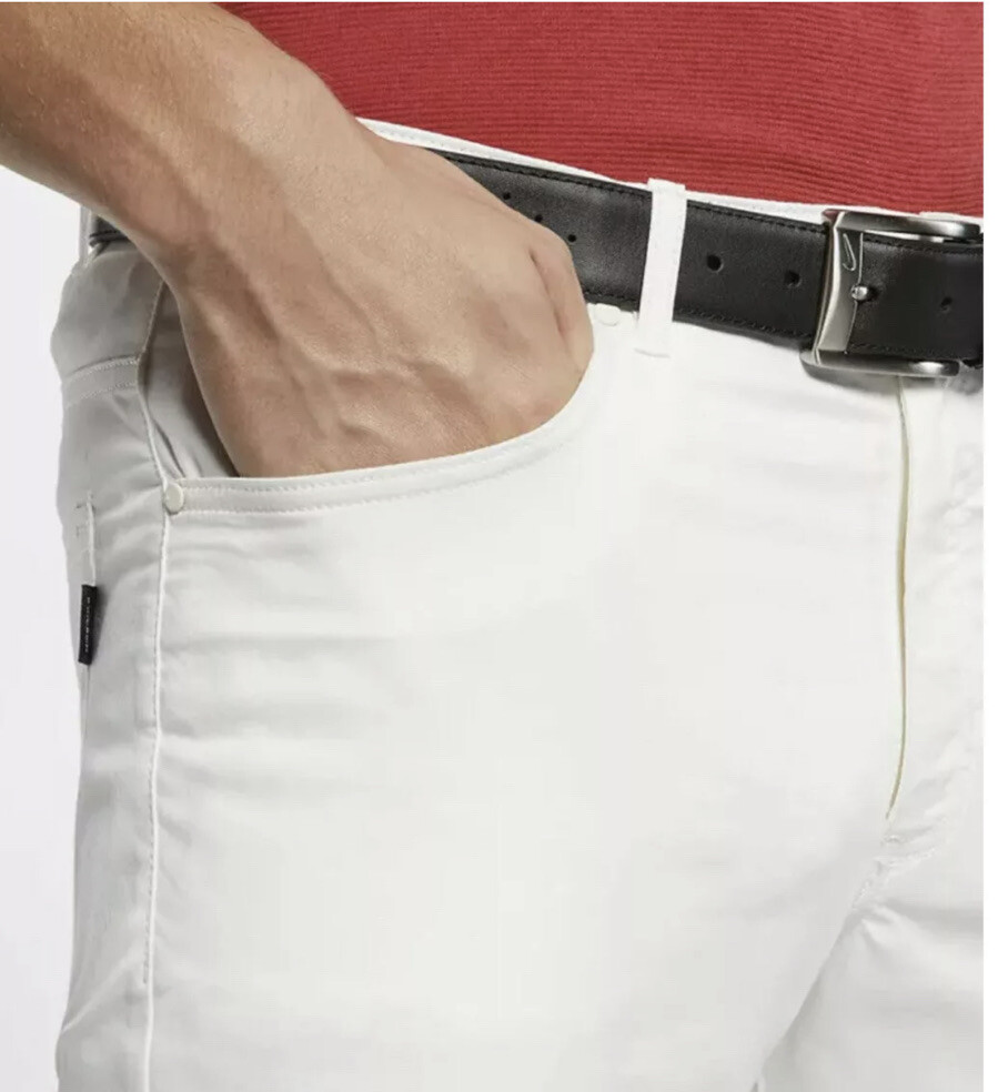 OFF WHITE X NIKE Nike Pantaloni da Golf Uomo Slim Fit 6 Tasche Flex Bianco Off 38X30 891924 133