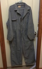 Vtg Blue Bell Sanforized Coveralls RR Train Mechanic Engineer Striped Overalls
