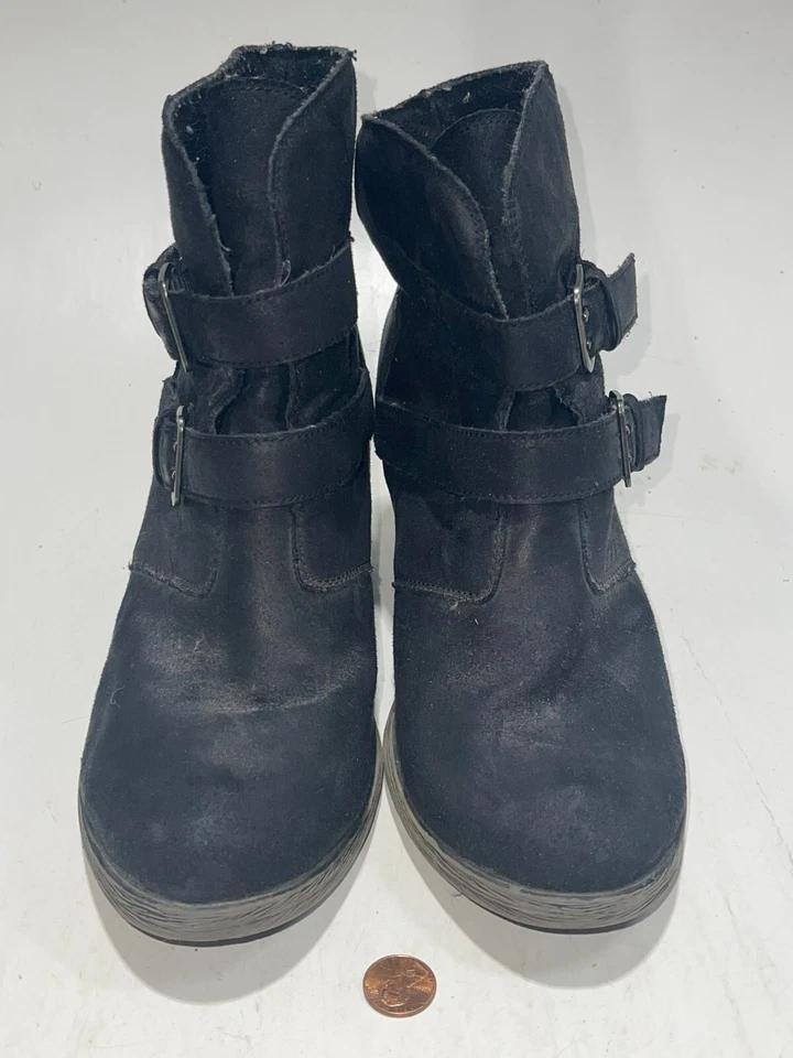 Botas clásicas retro boho con hebilla negra de gamuza Rocket Dog para mujer talla 9 M Foto 2 de 4