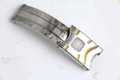 Ebel Folding Deployment Clasp Buckle Steel/Gold Sport Classic Wave Watch 10mm