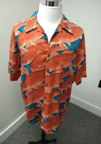 KROKS - Short Sleeve Men's Large Limited Edition Artist Kim Mosher OBX Fish Mint
