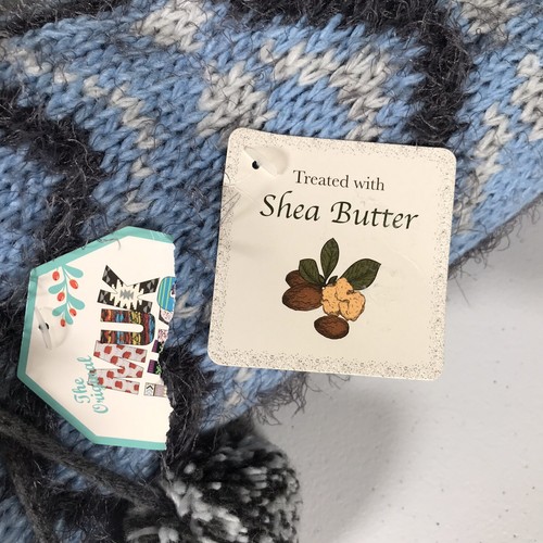 New MUK LUKS Womens Blue Cabin Socks with Shea Butter - Picture 4 of 11
