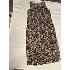 Cute Summer Maxi Dress Size M Animal Print Long Sunmer Dress Sleeveless