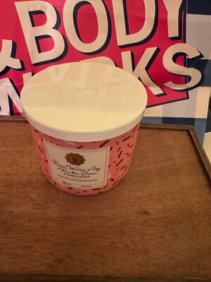 Bath & Body Works ROSE WATER & IVY + VANILLA BEAN 3 Wick Candle NEW