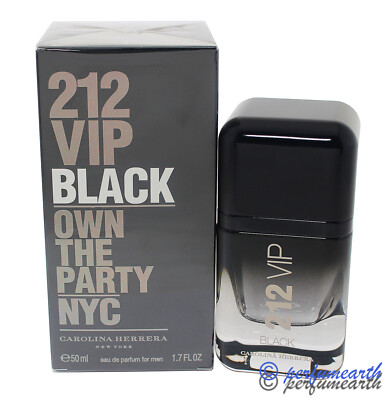 212 VIP BLACK By Carolina Herrera for Men EDP Spray 1.7/1.6 oz New