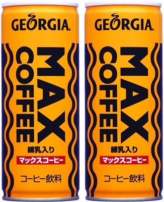 Max Coffee Coca Cora Japan Georgia Caramel Drink Can Milk Sugar