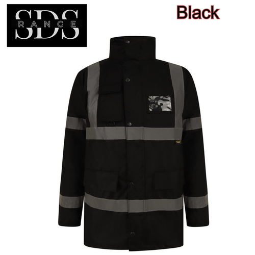 Hi Vis Viz Parka Giacca Impermeabile Usura Sicurezza Riflettente Cappotto Alta Visibilità - Foto 15 di 22