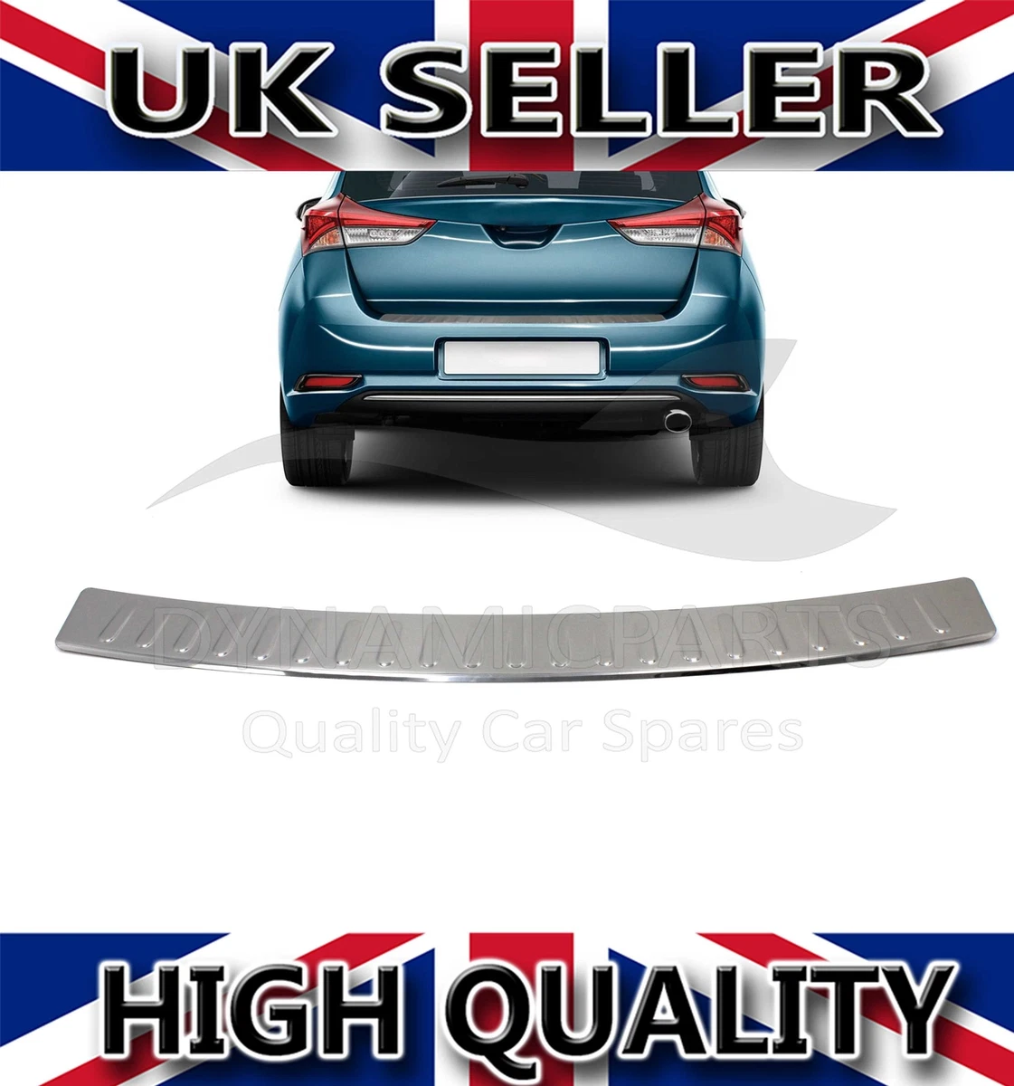 CHROME REAR BUMPER PROTECTOR FOR TOYOTA AURIS HATCHBACK 2014 17 STAINLESS STEEL