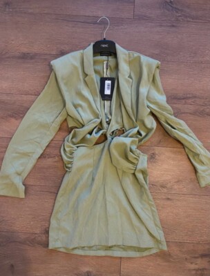 PLT Green Shoulder Pad Long Sleeve Blazer Dress | eBay UK PLT Green Shoulder Pad Long Sleeve Blazer Dress | eBay UK