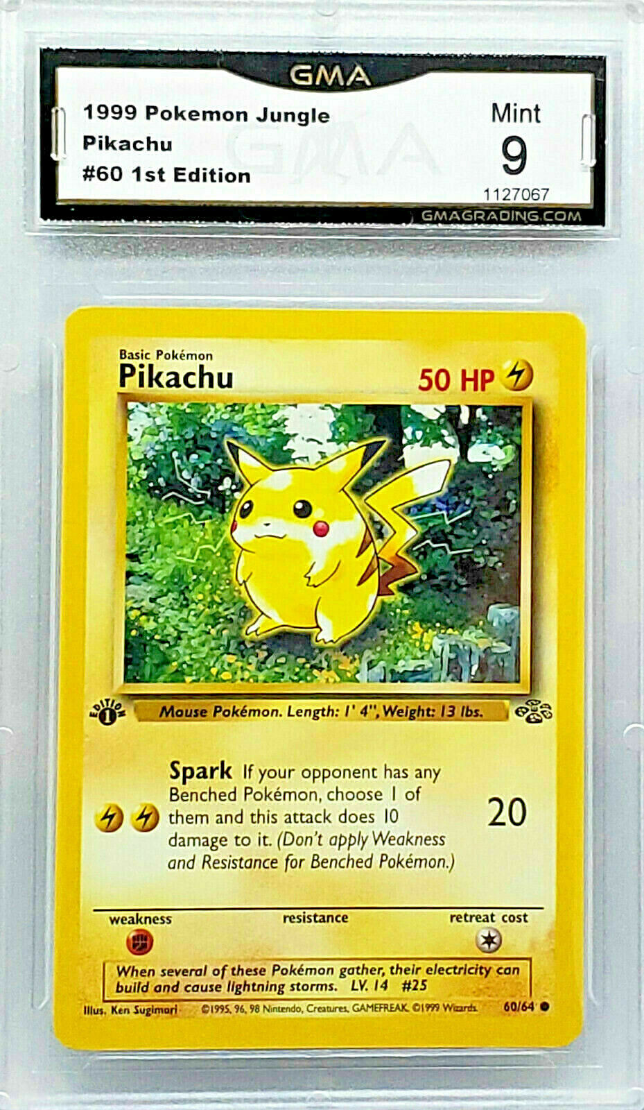 Pokemon Pikachu 60/64 Jungle Edition Unlimited, 1999, Card, TCG