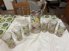 Set Brocca con bicchieri murano antico Fine 800