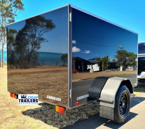 AUSTRALIAN Made 8x5 Enclosed 750kg ATM Cargo Trailer 1200mm High Spare Tyre - Picture 3 of 8