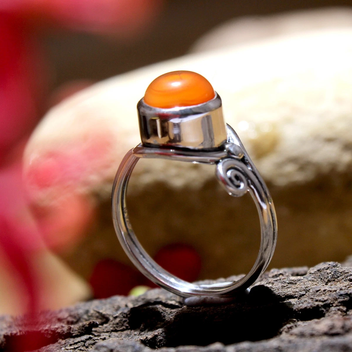 Carnelian engagement hotsell ring
