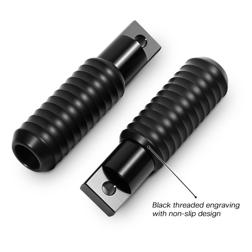 Passenger Black Crash Pegs Foot Pegs For Harley Sportster XL1200C XL1200CP 2013 - Picture 10 of 10
