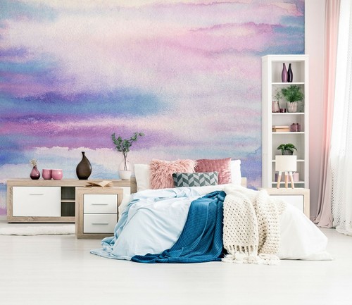 3D Purple Sky ZHU7302 Wallpaper Wall Mural Removable Self-adhesive Zoe - Bild 1 von 5