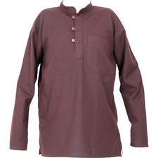 Chemise De Pêche Népalaise Pour Homme - Coton 100% - Kurtha Baja - Neuf Avec étiquettes - Marque Kunst Und Magie