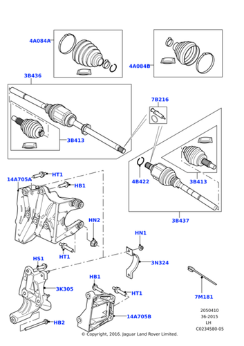 Right Front CV Axle Shaft LR024753 For Range Rover Evoque 2.2Manual Transmission - Picture 2 of 2