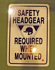 New Safety Head Gear REQ  Barn Sign  from Noble Beast Graphic 