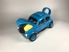 Vintage Coopercraft Made in England Blue Car Teapot