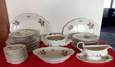 Vtg Rosenthal Selb Germany Pompadour Moss Rose Set 76 Pcs Set