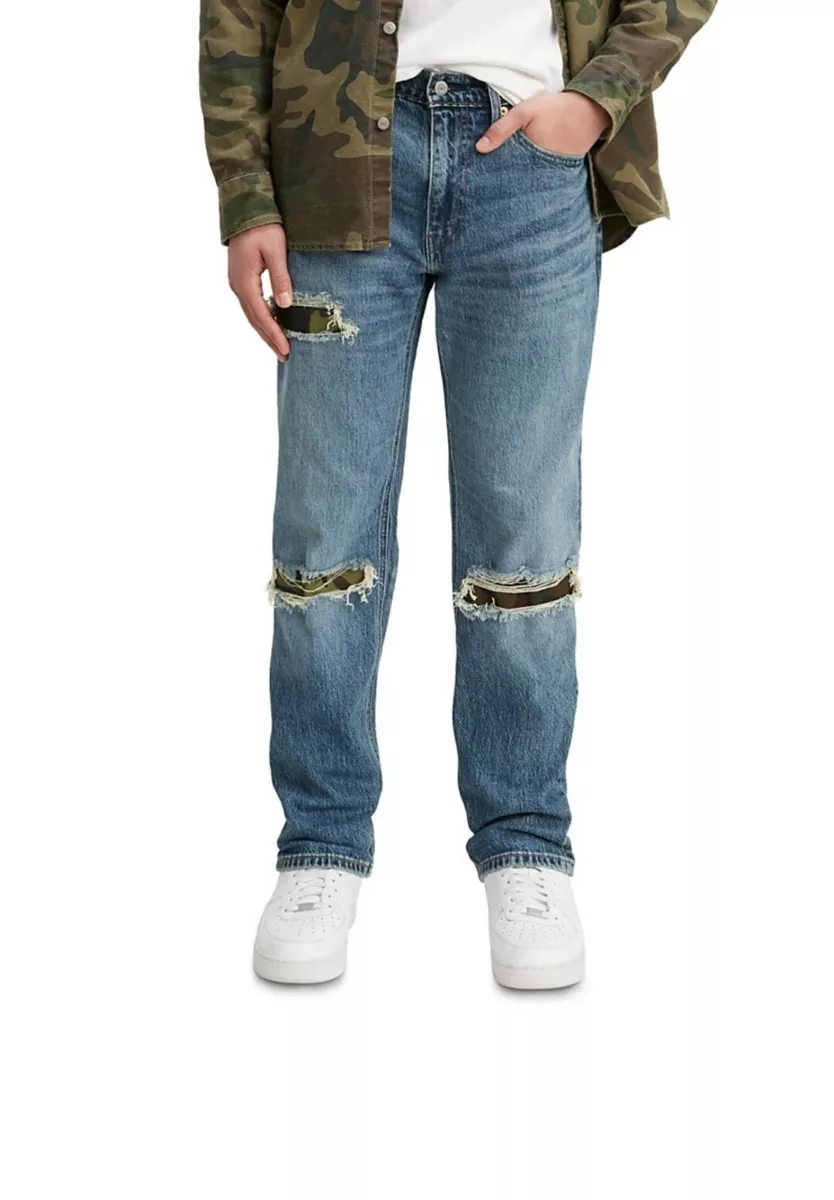 Levi s Levis Men Distressed 541 Athletic Taper Camo Patch Jeans 33x32