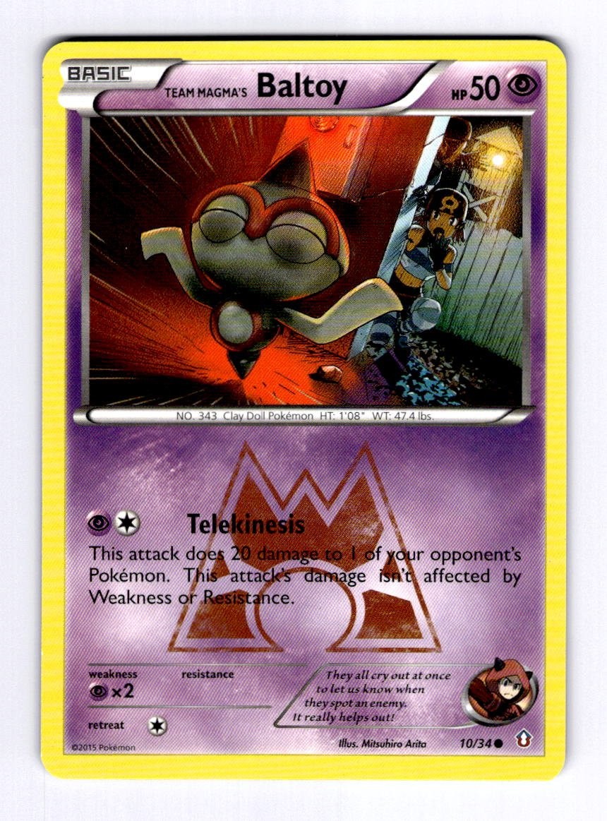 Team Magma's Baltoy Double Crisis #10 (2015) Common NM Pokemon