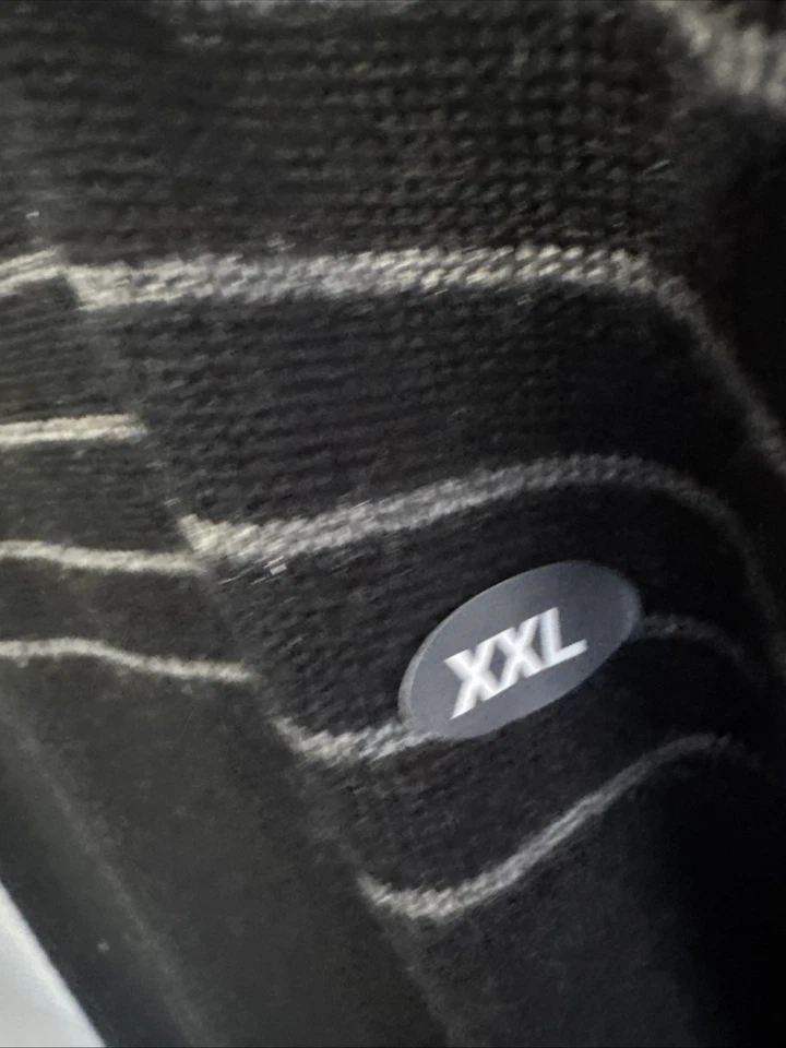 NWT Van Heusen Mens XXL Black/Gray Merino Wool Blend Pullover Sweater 2XL - Image 3 of 4