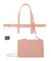 Lacoste Anna Seasonal Shopping Bag Shopper Tasche Miami Transparent Lachsfarben