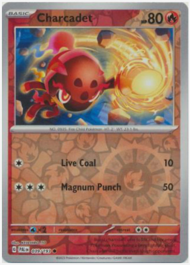 Pokemon -  Charcadet 039/193 - Reverse Holo - Paldea Evolved - NM/M - NEW